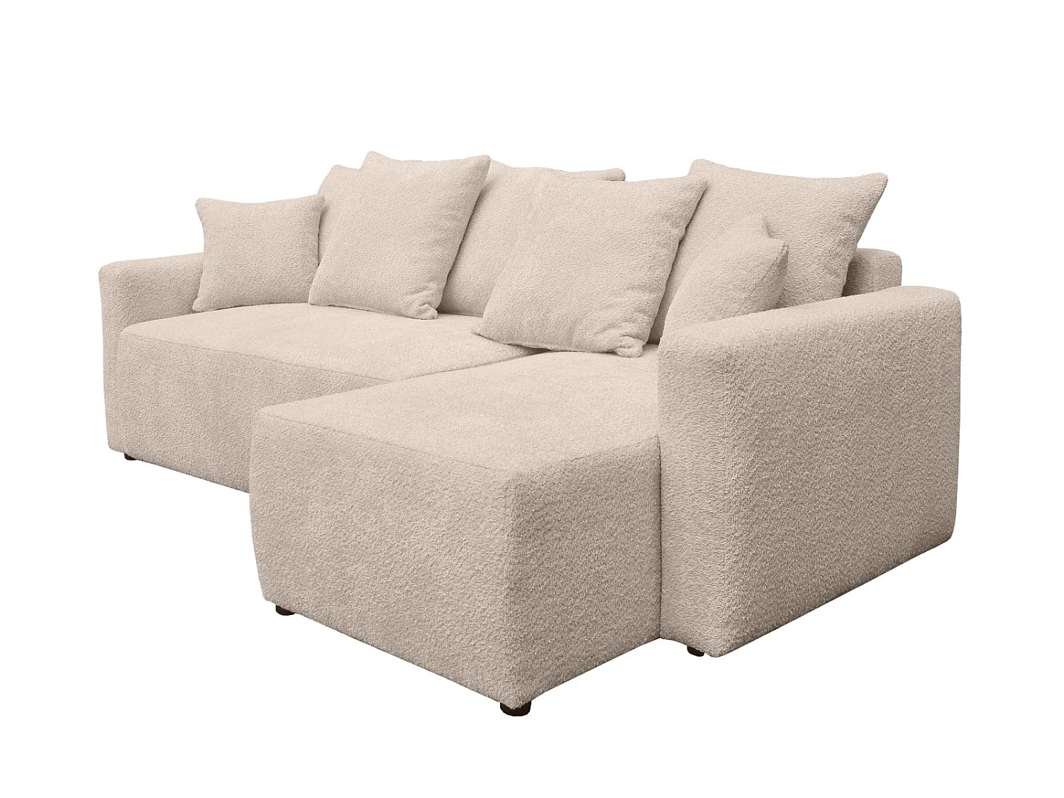 ANIA L tissu bouclette beige réversible