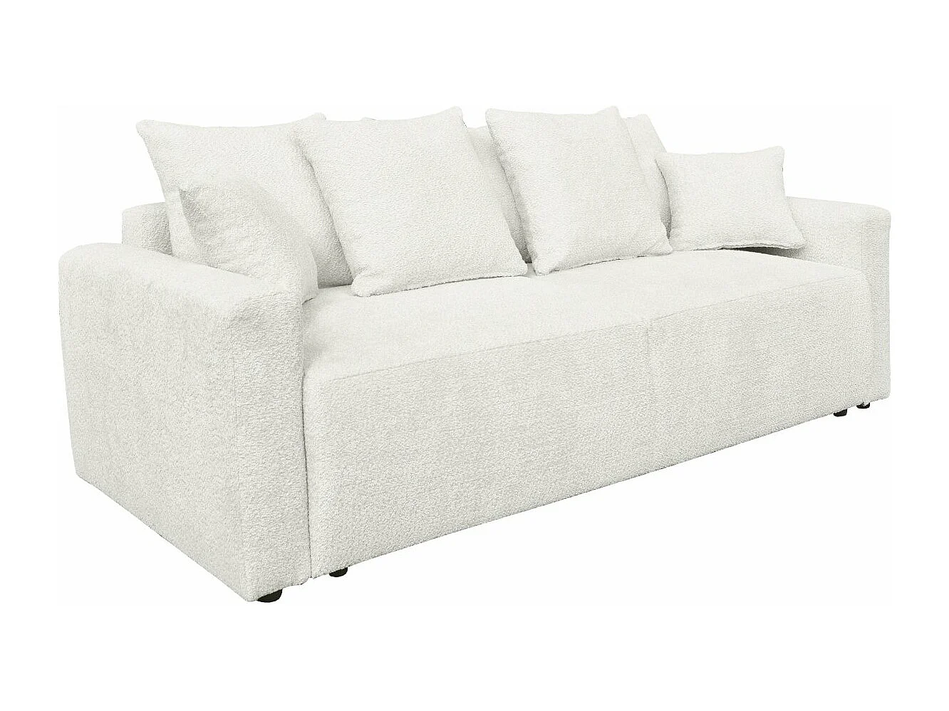 Canapé Bouclette Ania 3 places Blanc