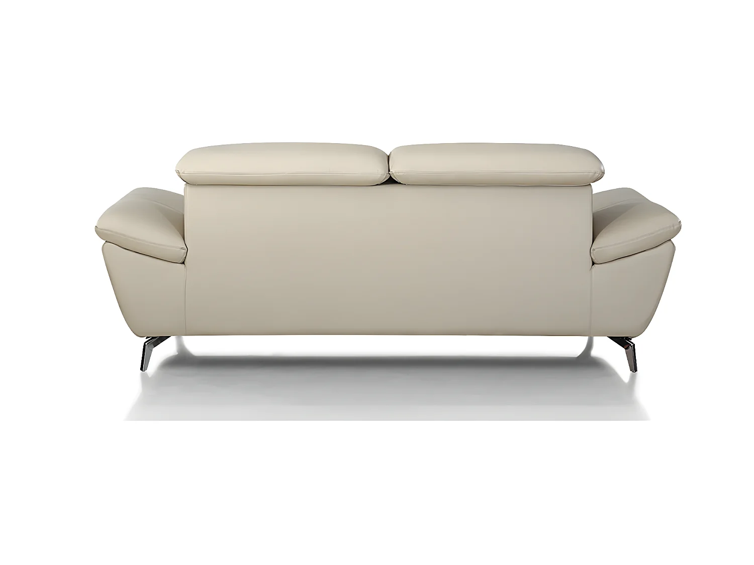 Canapé en cuir 2 places LEA Beige