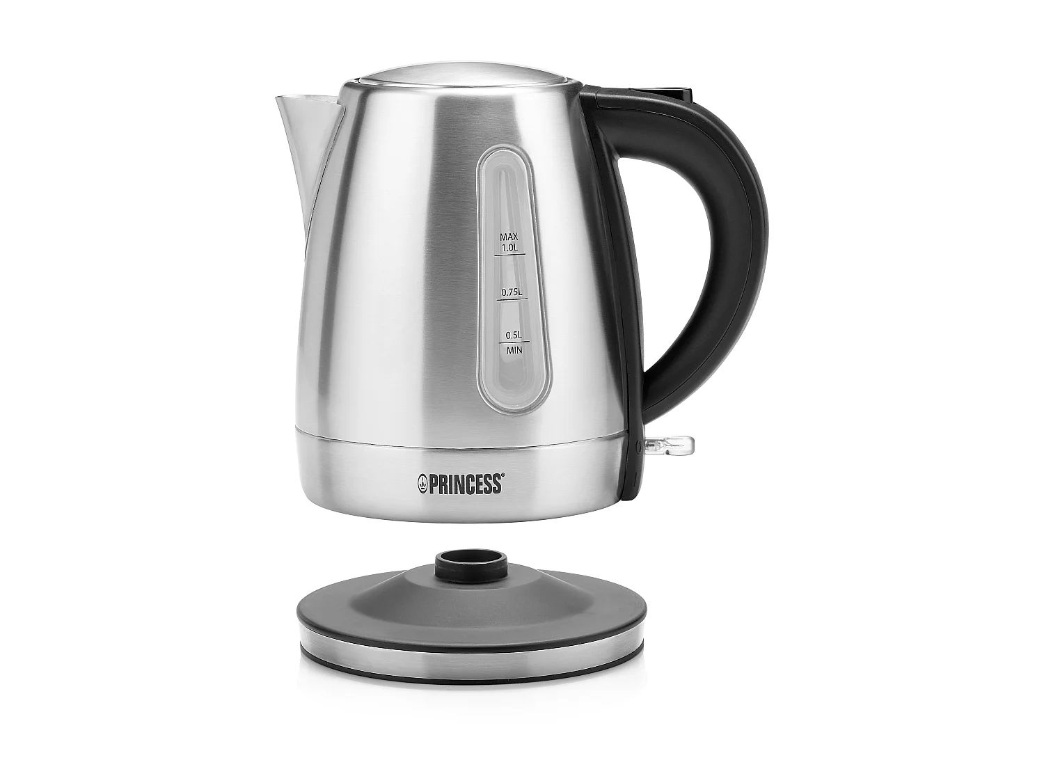 Bouilloire Princess 236023 1 L 2200W Acier inoxydable Noir Gris (1 L)