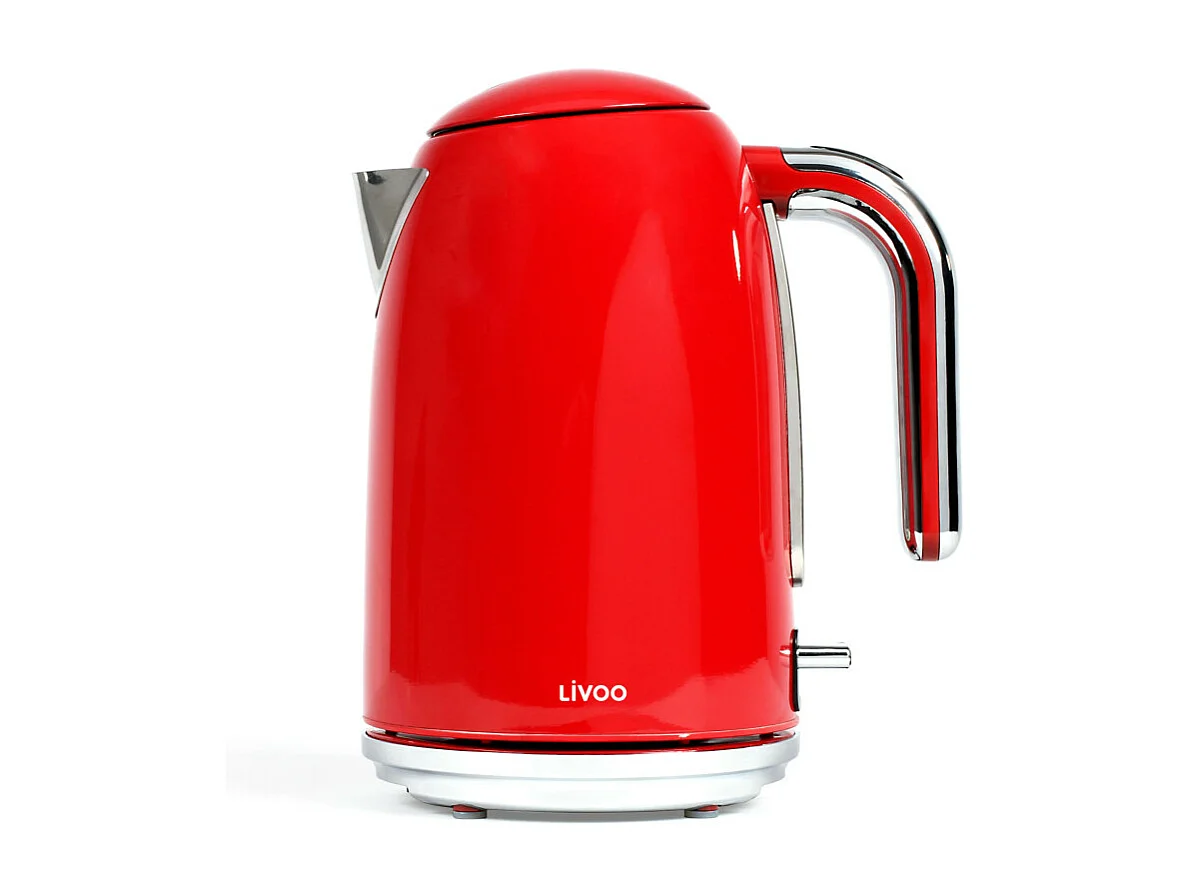 Bouilloire design Rétro rouge 1.7L