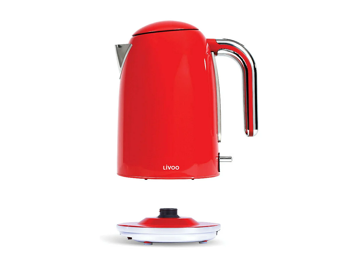 Bouilloire design Rétro rouge 1.7L