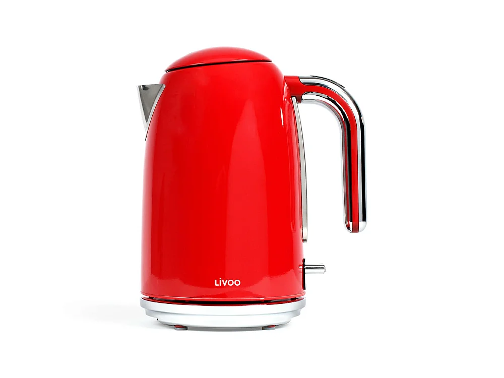 Bouilloire design Rétro rouge 1.7L