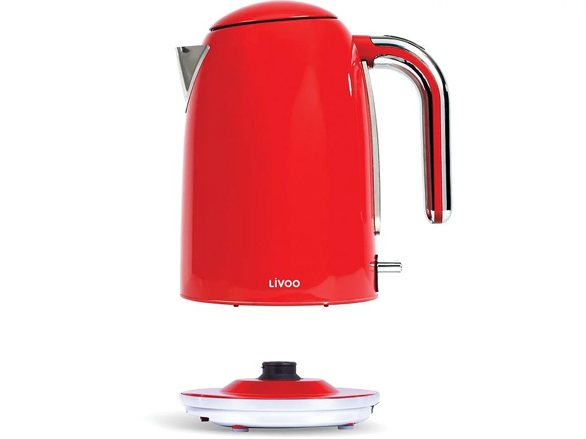 Bouilloire design Rétro rouge 1.7L