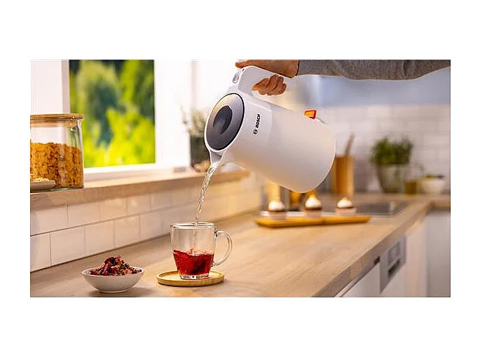 Hervidor MyMoment - Blanco mate - Indicador de tazas - Nivel de agua visible