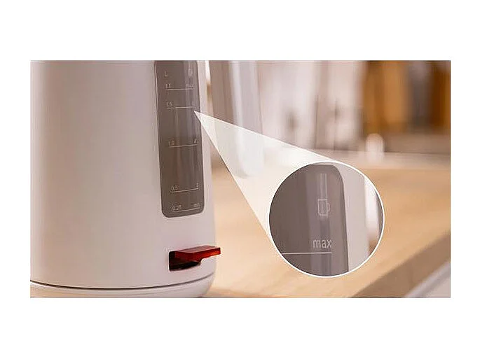 Hervidor MyMoment - Blanco mate - Indicador de tazas - Nivel de agua visible