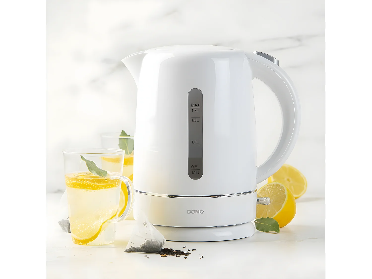 Domo Bouilloire sans fil 1.7l 2200w blanc - DO9257WK