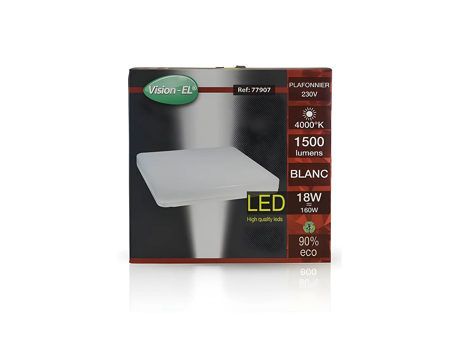 Plafonnier LED CarrE 18W 4000°K