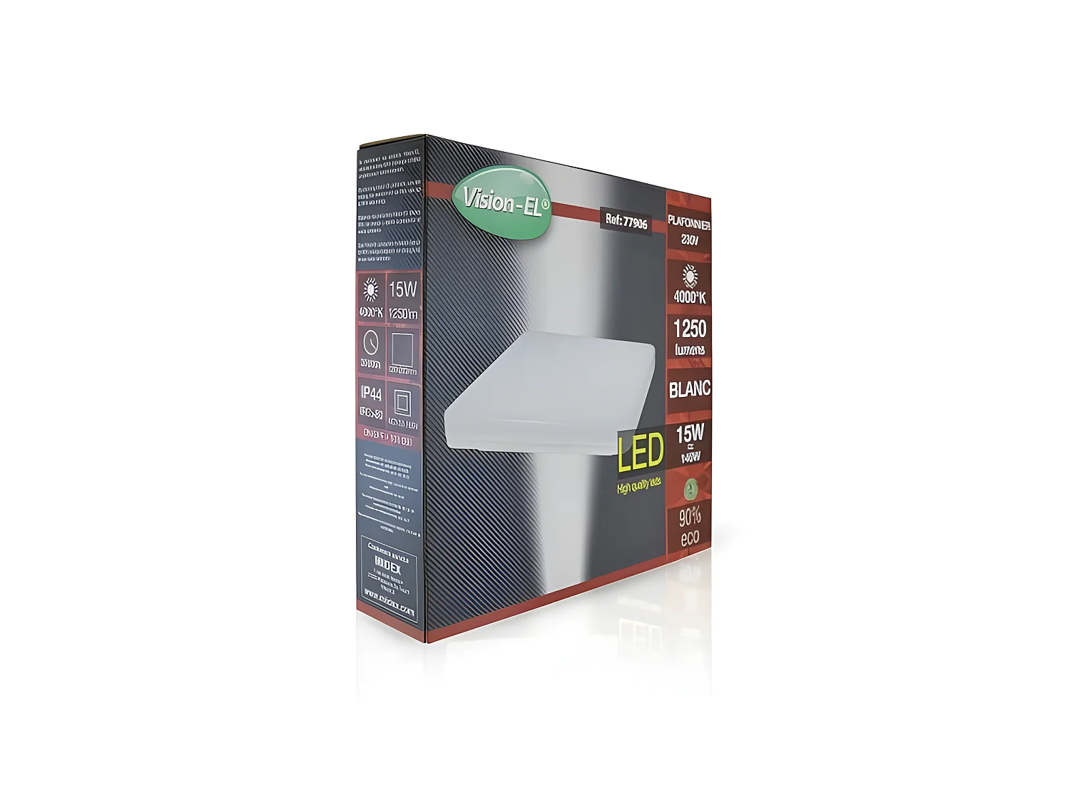 Plafonnier LED CarrE 15W 4000°K