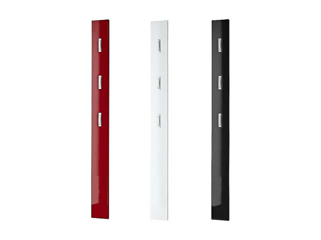 Porte manteau mural laque design noir blanc Alti