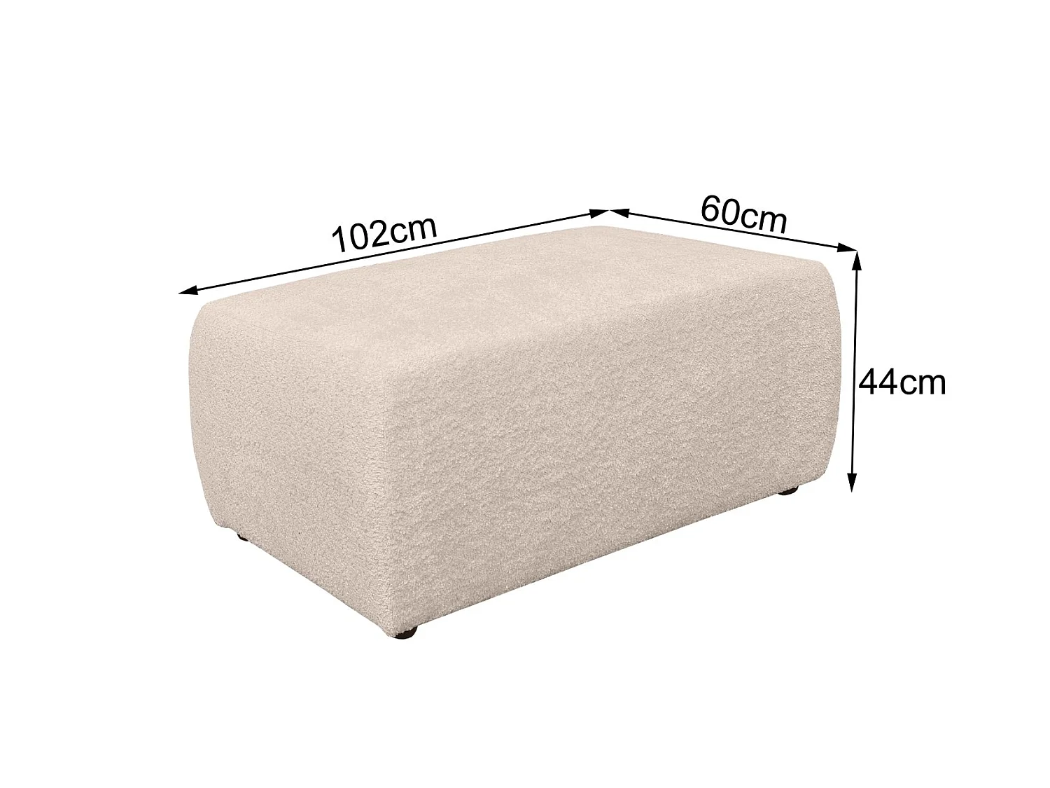 Pouf Bouclette Ania Beige