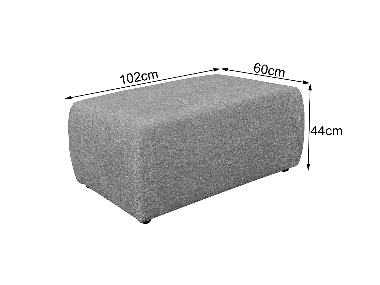 Pouf Bouclette Ania Gris