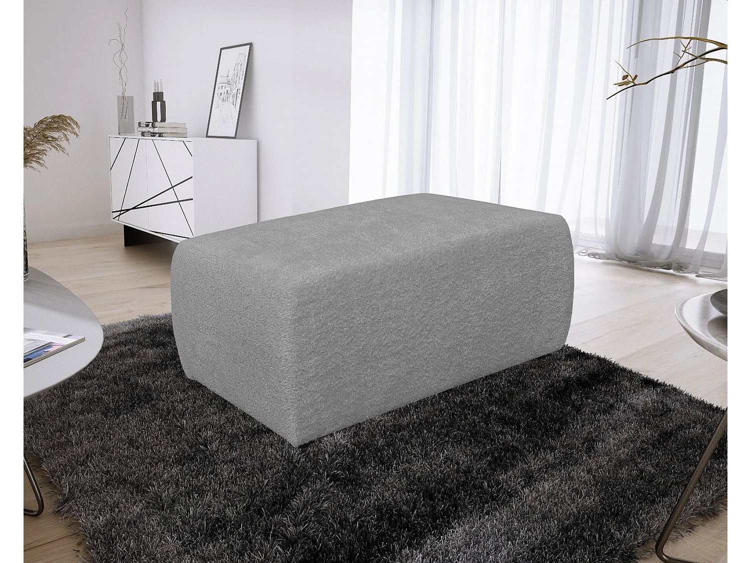 Pouf Bouclette Ania Gris