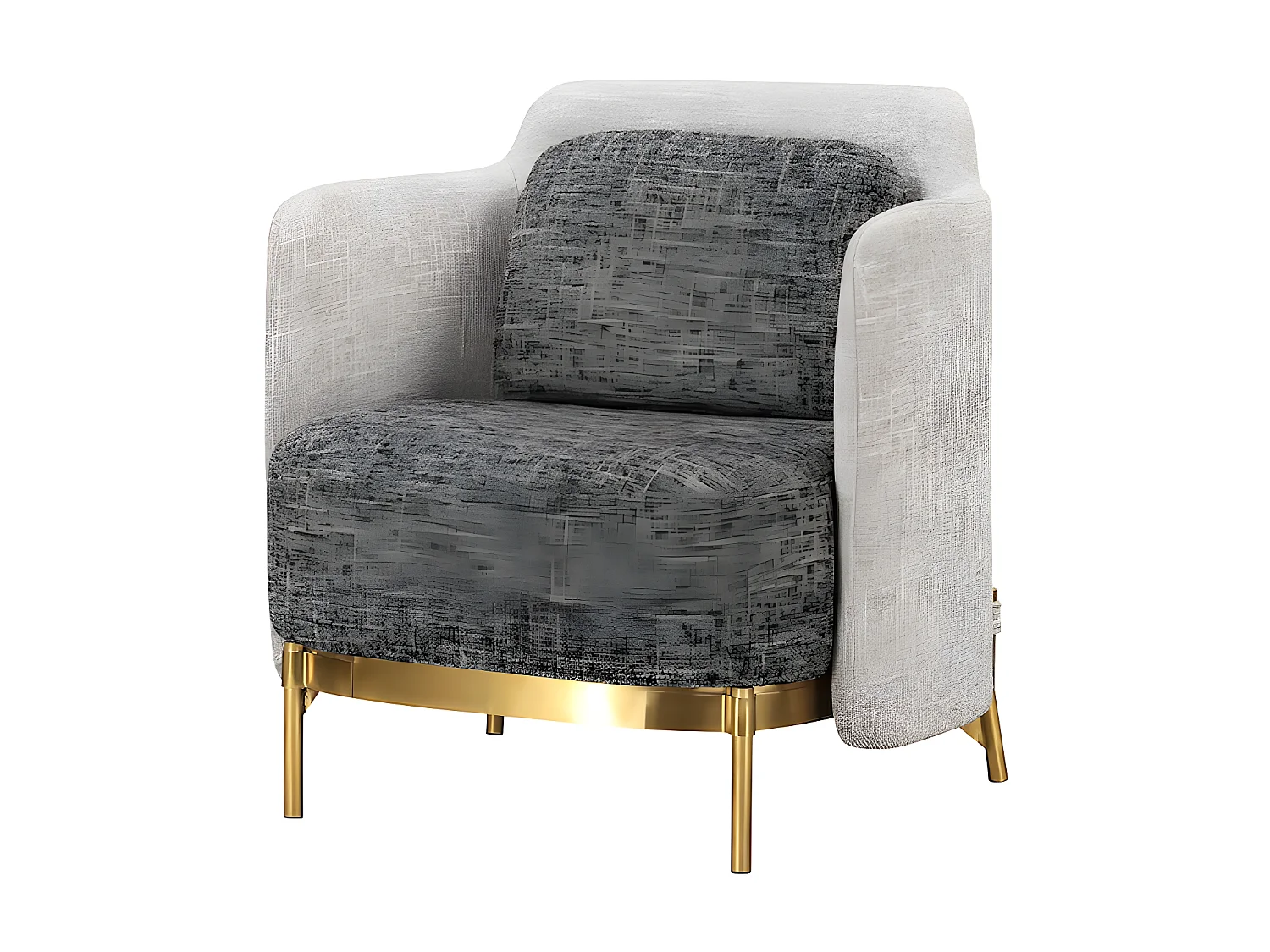 Fauteuil en tissu ARIO - Gris