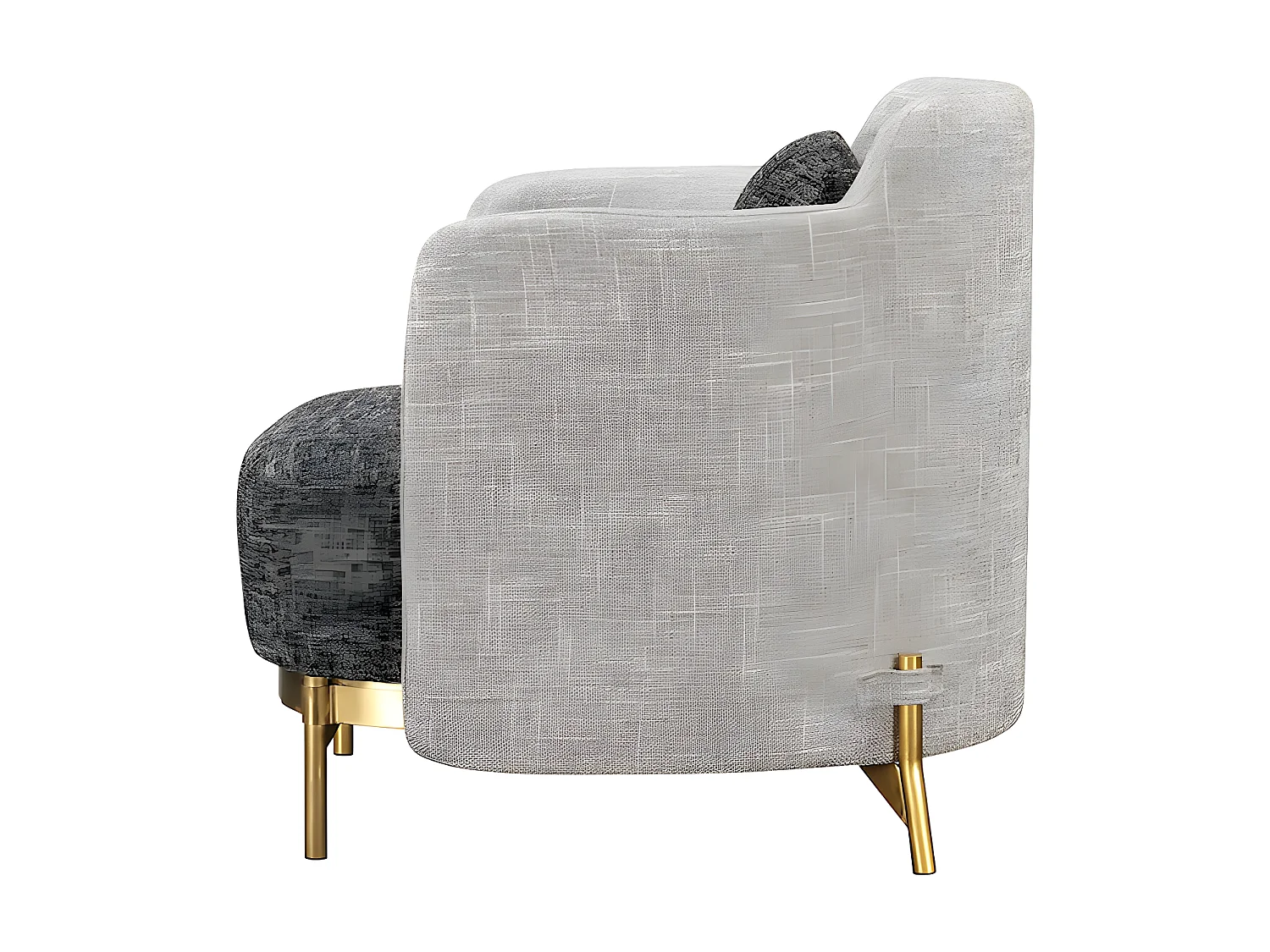 Fauteuil en tissu ARIO - Gris