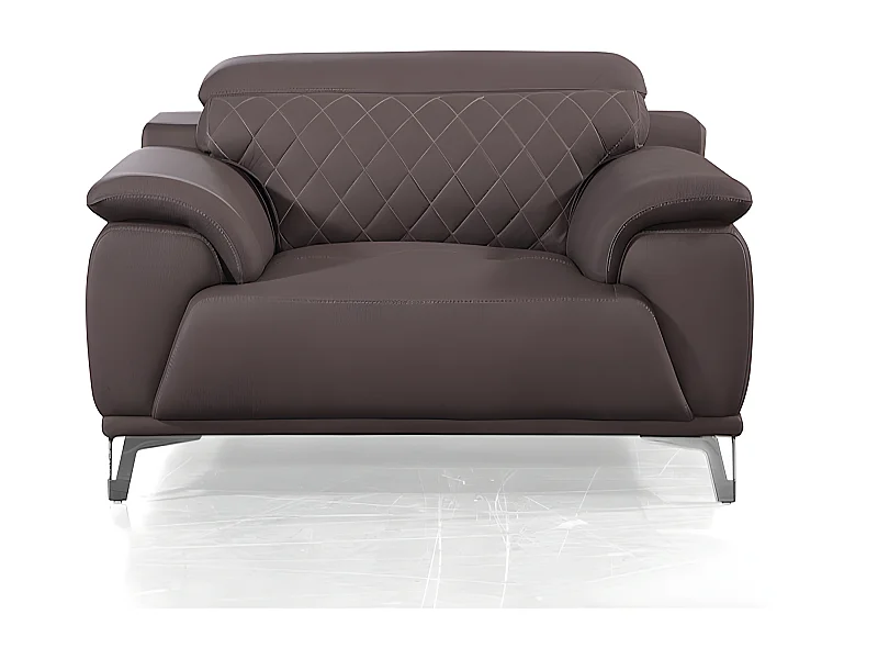 Fauteuil en tissu RICKE - Marron