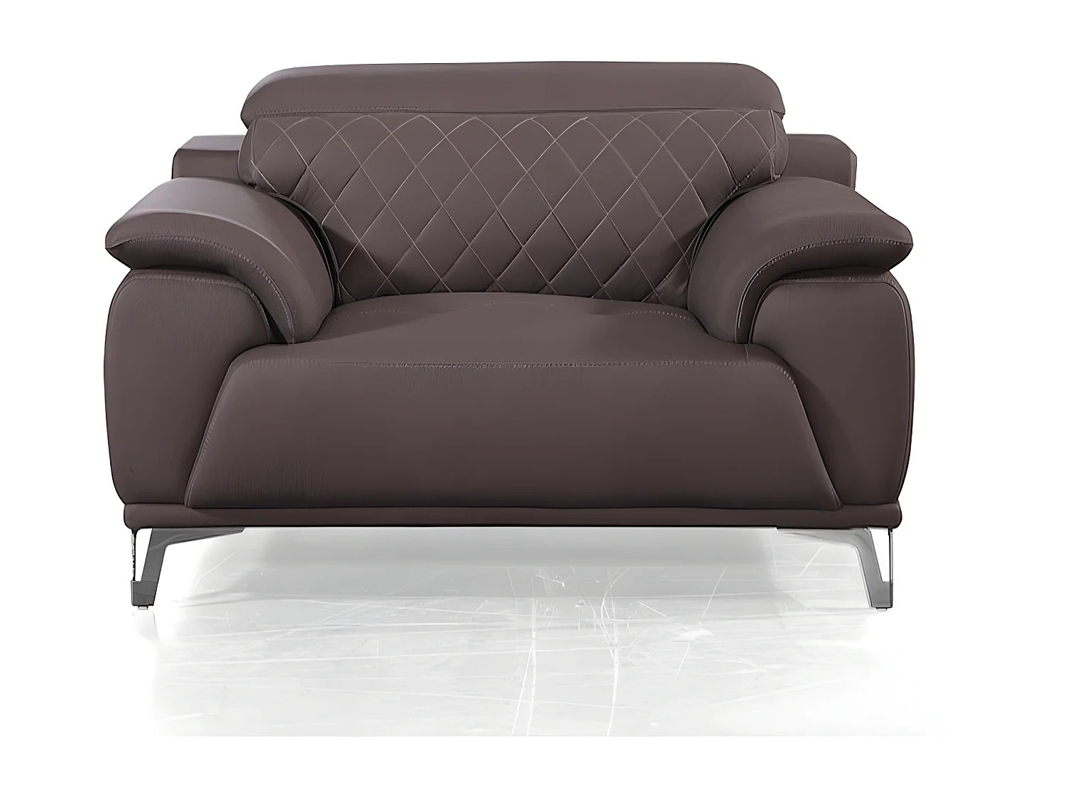 Fauteuil en tissu RICKE - Marron