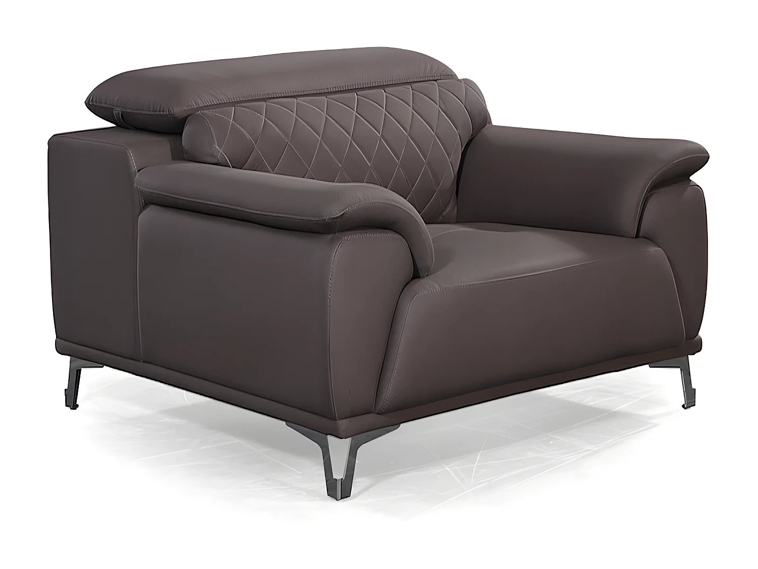 Fauteuil en tissu RICKE - Marron