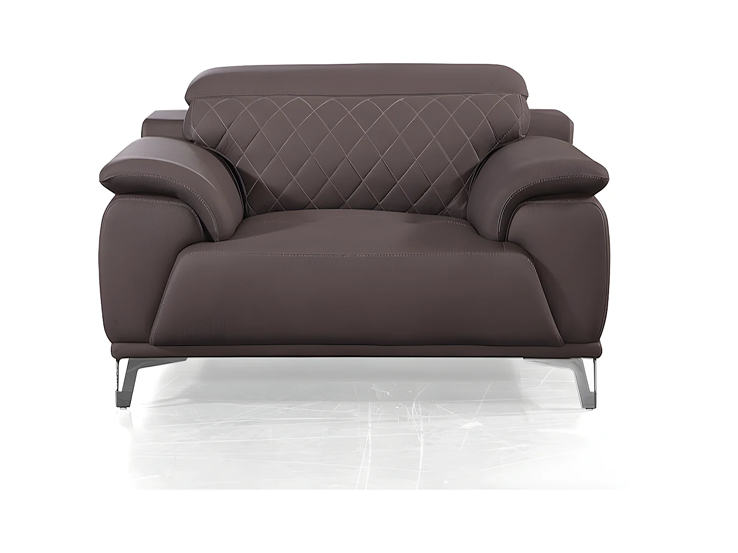 Fauteuil en tissu RICKE - Marron