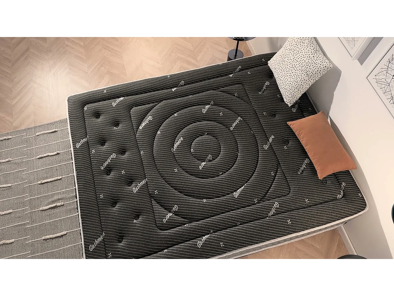 Premium Black Multizone SuperSoft Matras, 27cm, 150x200cm - Moonia