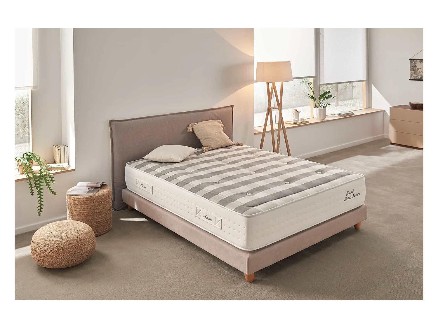 Grand Spring Nature Pocketveren Matras, 30cm, 100x200 cm -Moonia