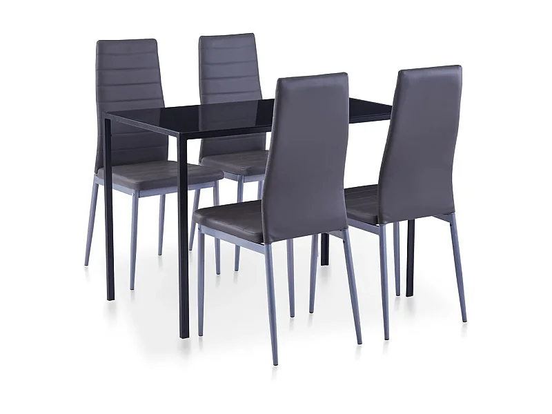 Mobilier de salle à manger 5 pcs Gris