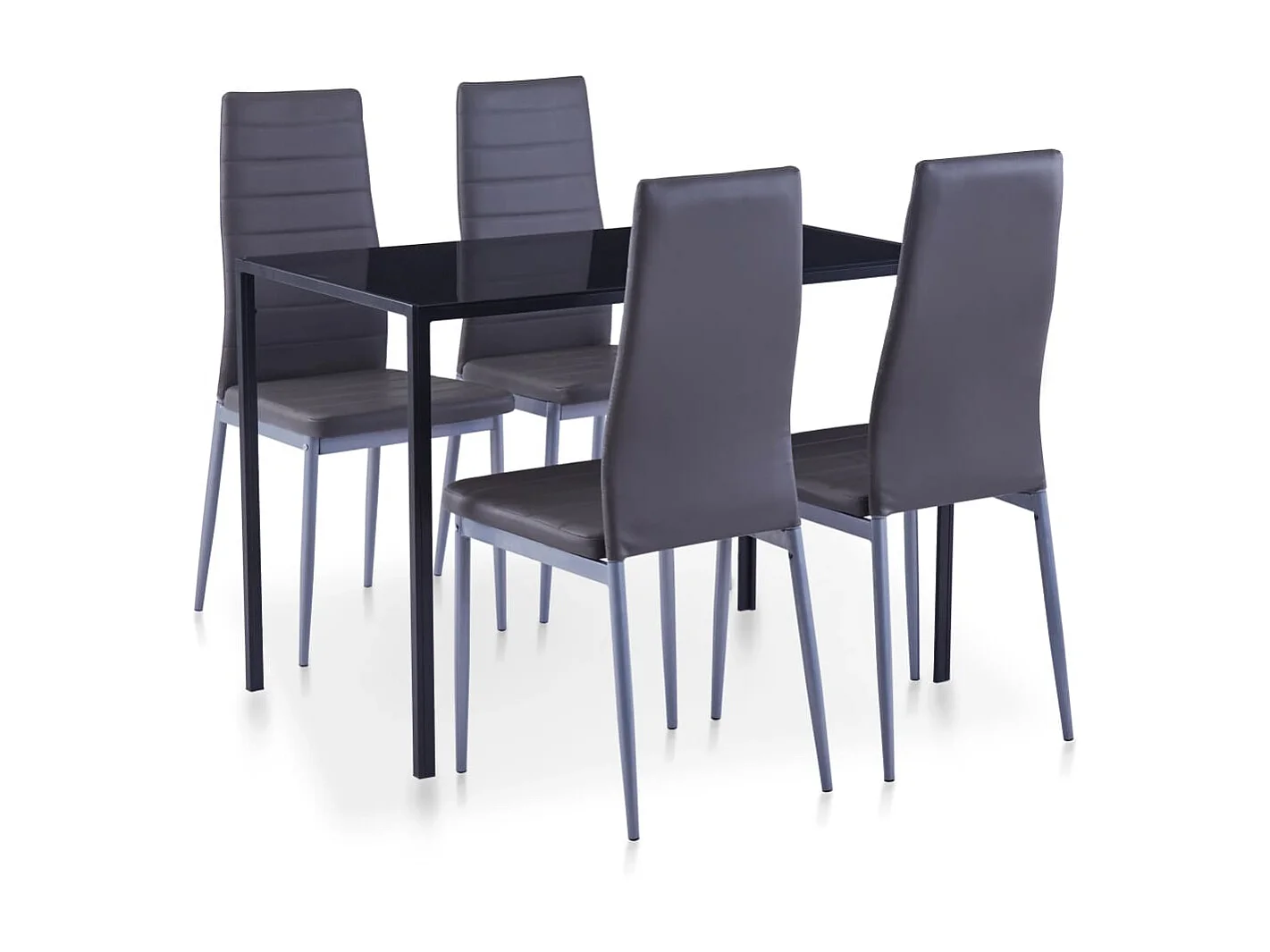 Mobilier de salle à manger 5 pcs Gris