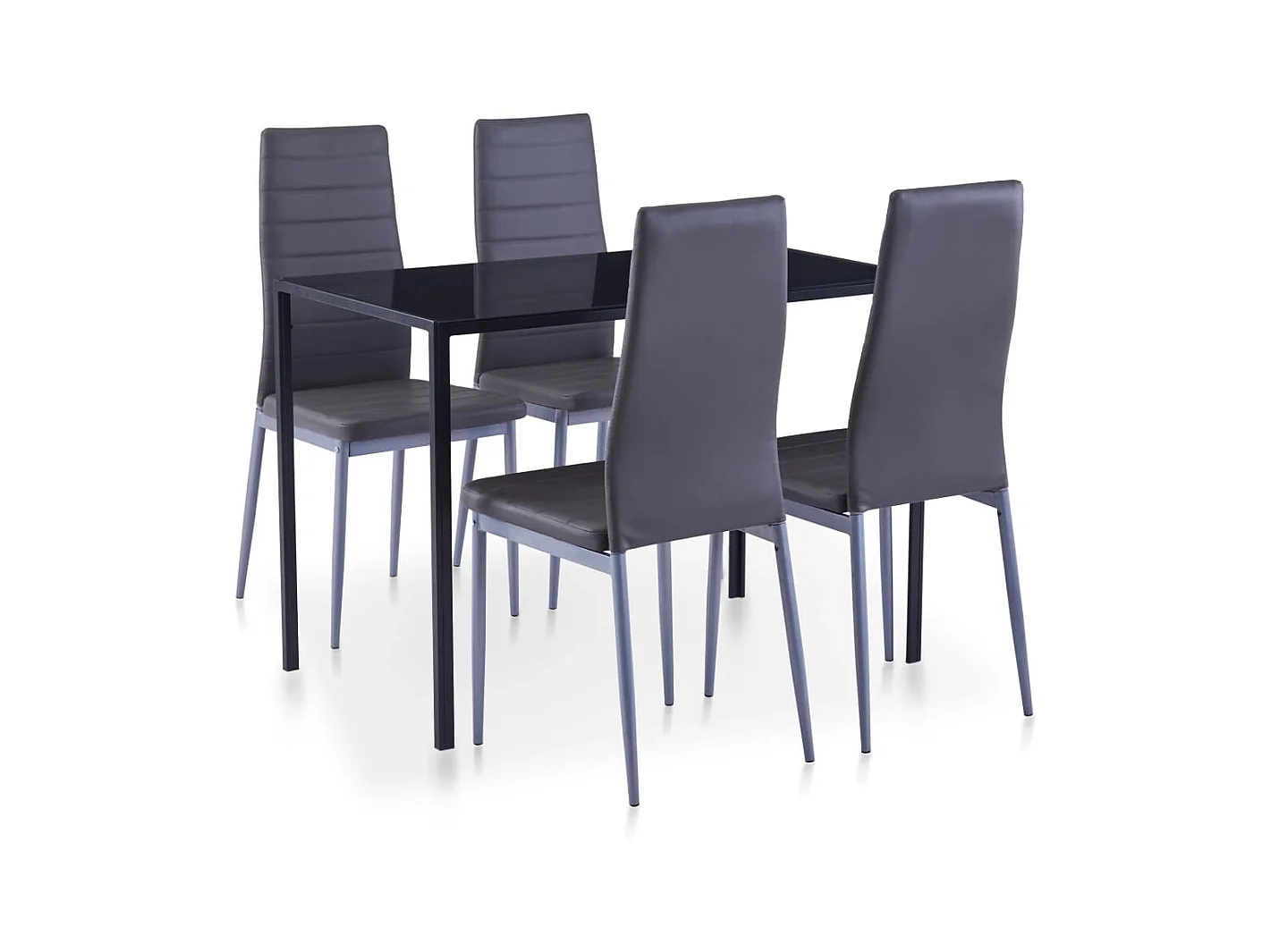 Mobilier de salle à manger 5 pcs Gris
