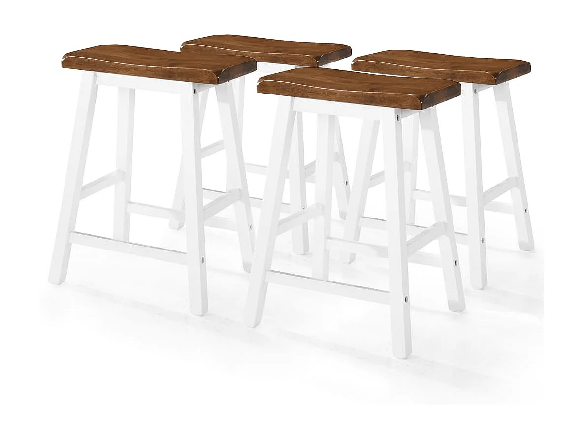 Table et tabouret de bar 5 pcs Bois massif