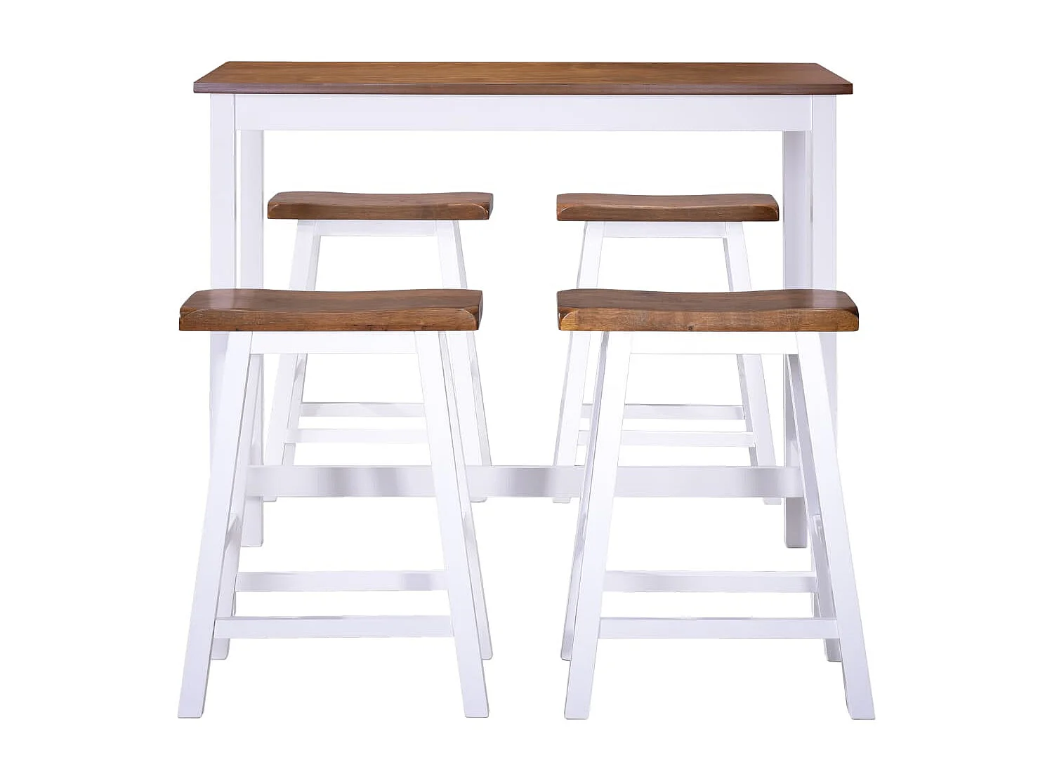 Table et tabouret de bar 5 pcs Bois massif