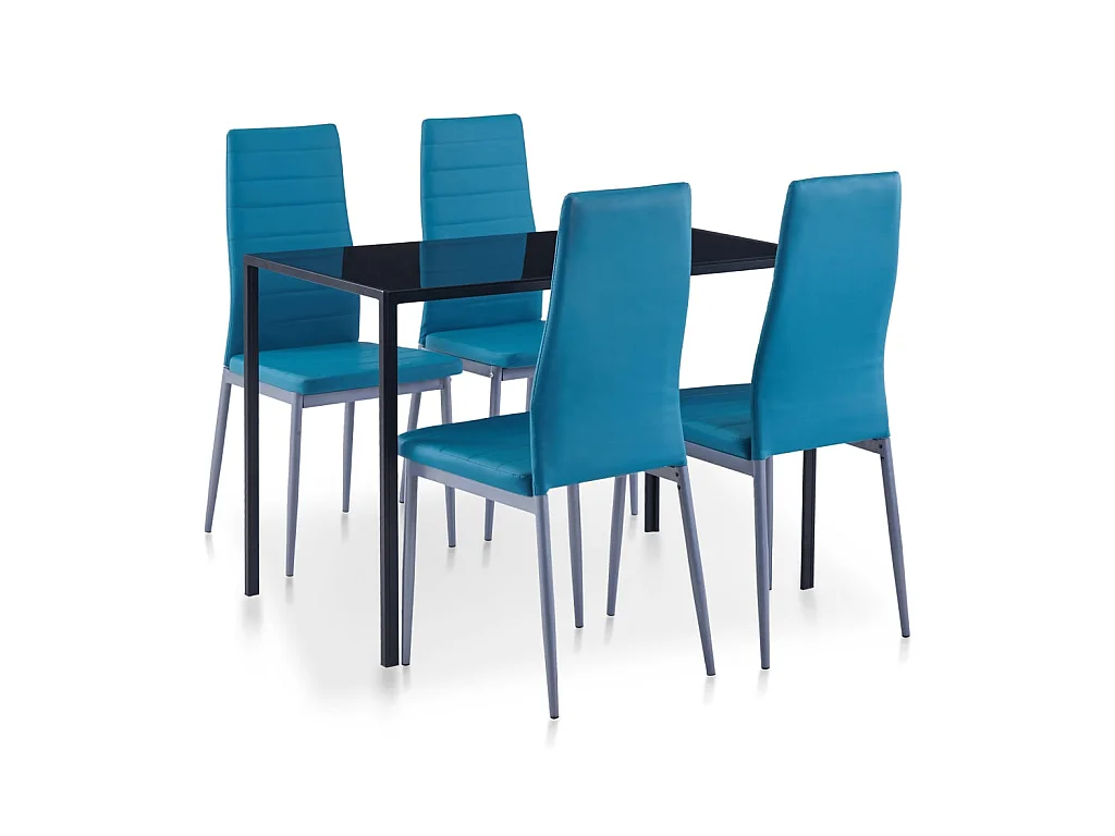Ensemble de salle à manger 5 pcs Bleu 41