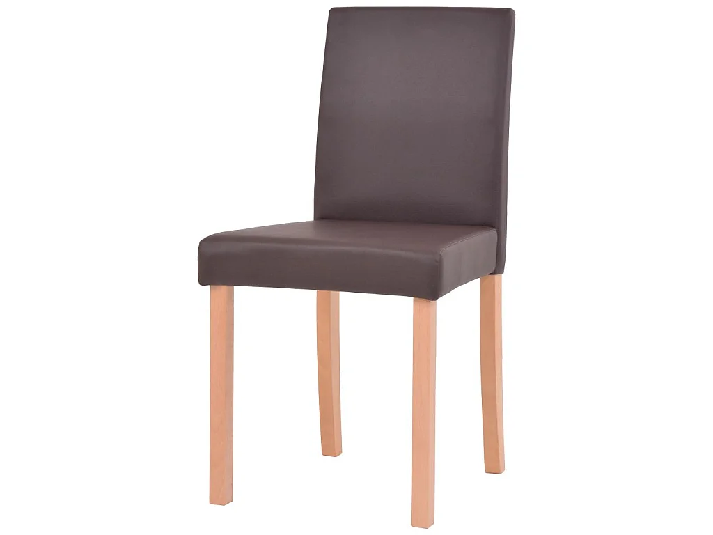 Table et chaises 7 pcs Cuir synthétique Chêne Marron
