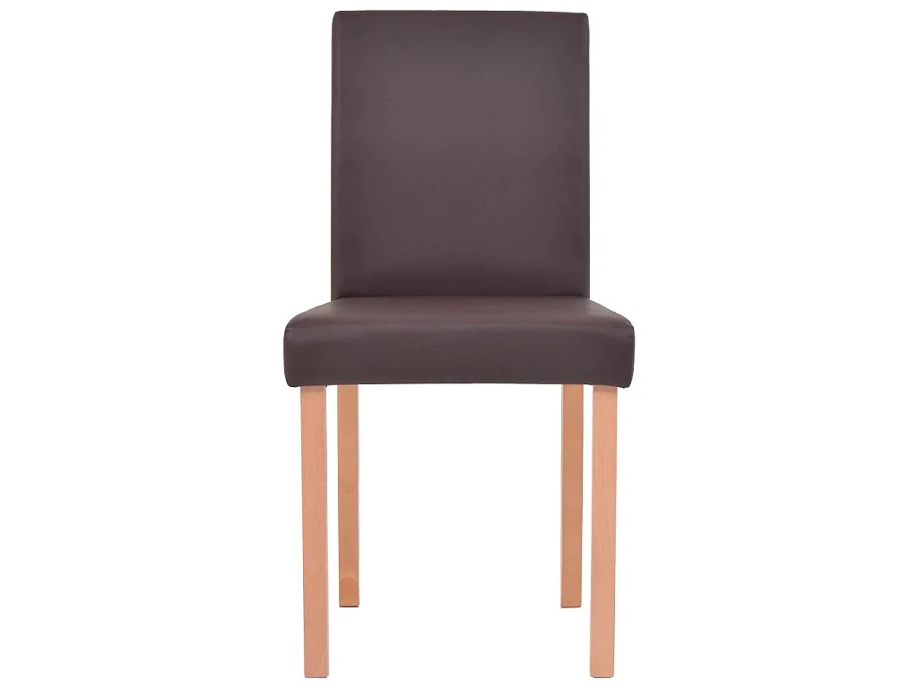 Table et chaises 7 pcs Cuir synthétique Chêne Marron