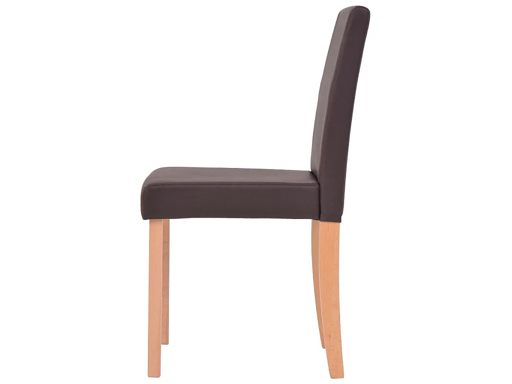 Table et chaises 7 pcs Cuir synthétique Chêne Marron