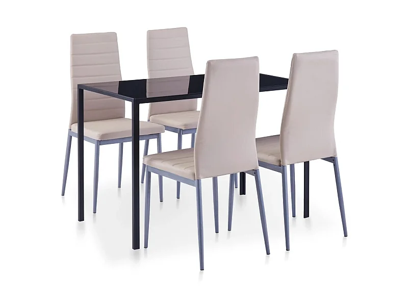 Ensemble de salle à manger 5 pcs Cappuccino