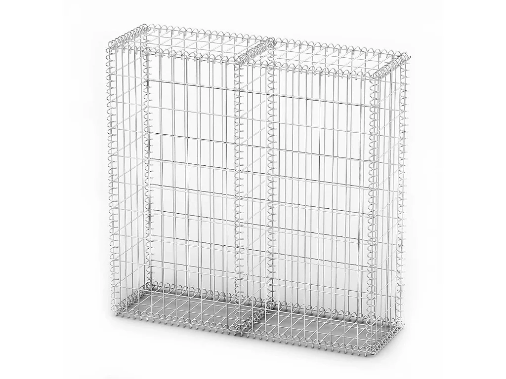 Panier de gabion avec couvercle Fil galvanisé 100 x 100x30