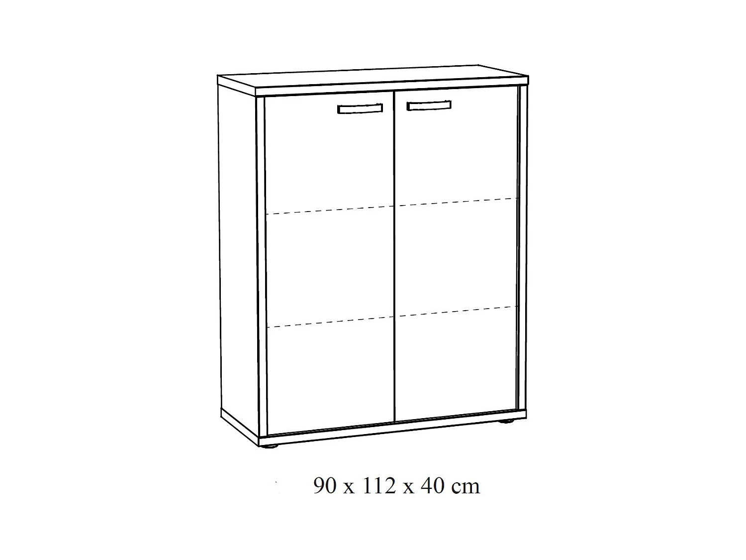 Organización de Oficina - Mueble de 2 Puertas de Roble y Negro | Colección DEPÉ | Meublorama