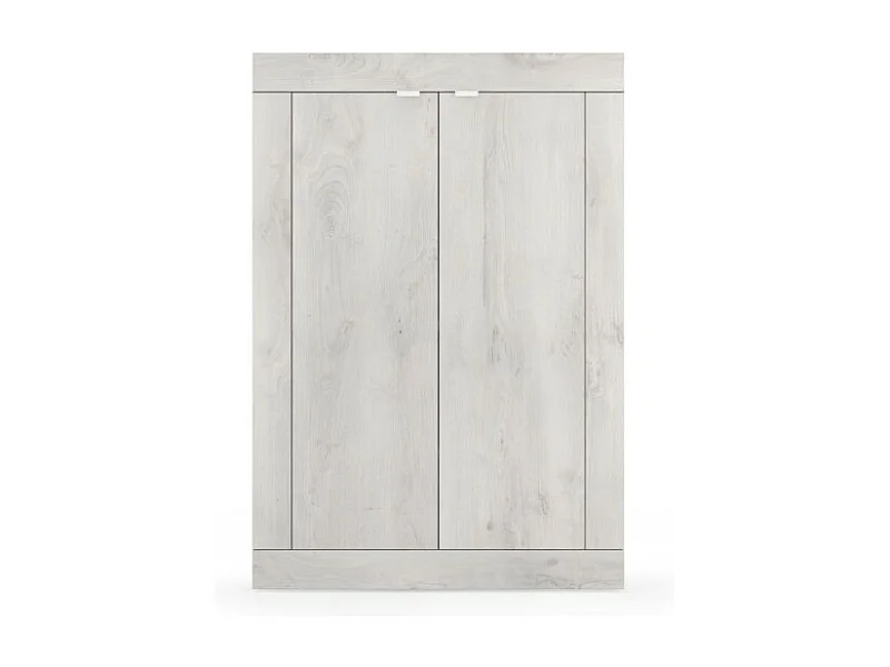 Schuhschrank, Kollektion ISORA, Farbe Weiß-Eiche