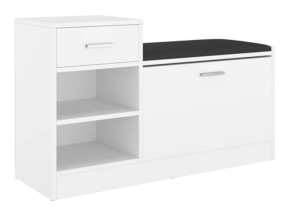 Schoenenbank 94,5x31x57 cm bewerkt hout wit
