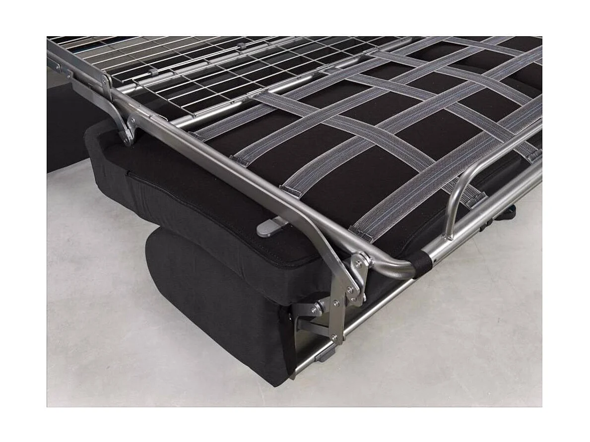 Canapé convertible express style industriel MADAGASCAR 140 cm matelas 16 cm microfibre club vintage