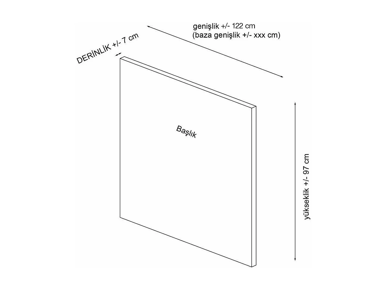 Tête de lit Volka 120cm Tissu Anthracite