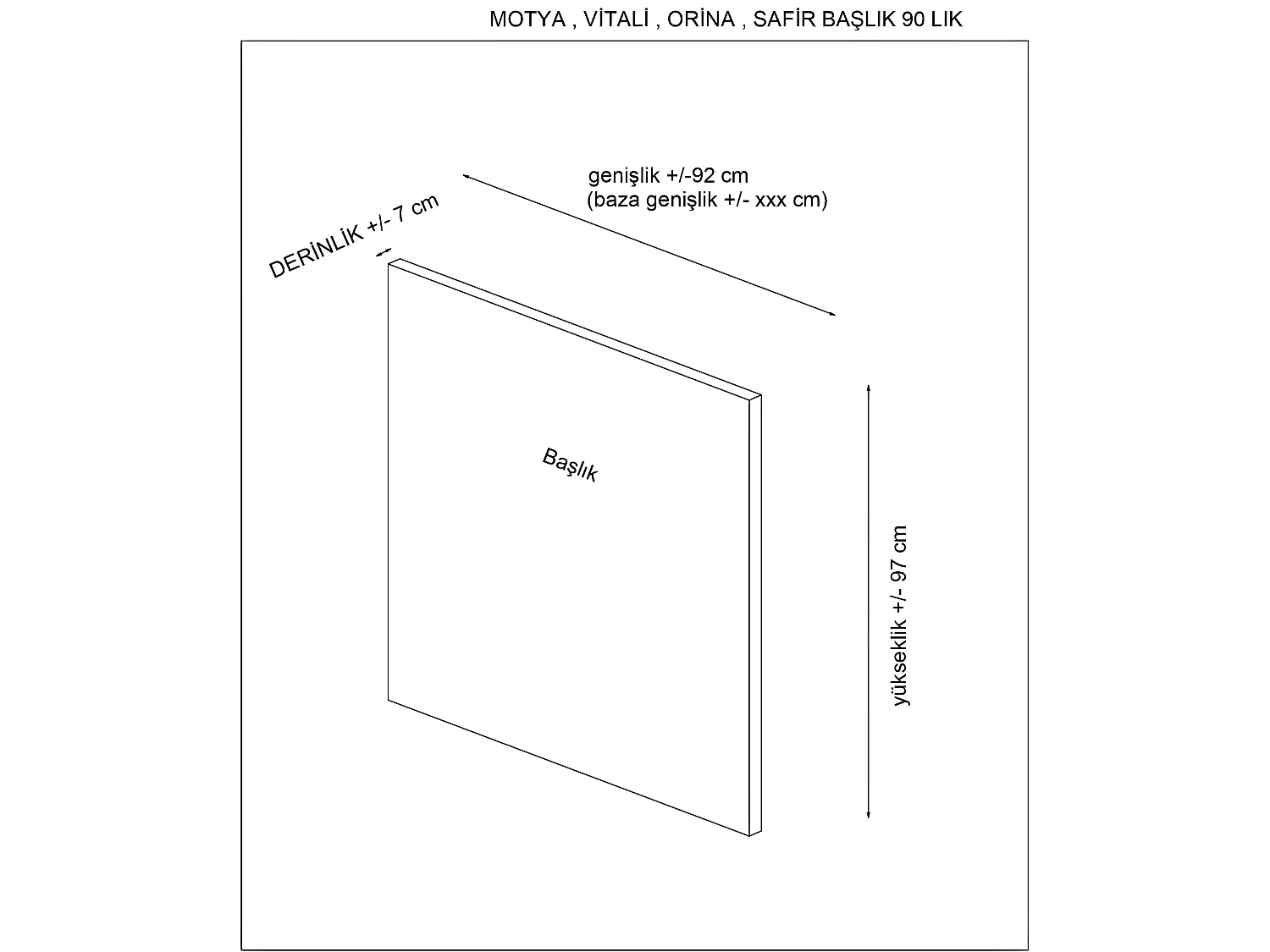 Tête de lit Azein 90cm Velours Beige