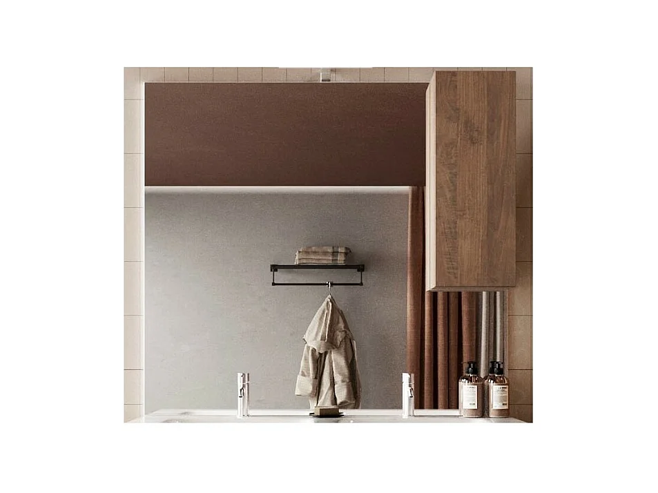 Designspiegel mit Aufbewahrung, 120x110 cm, Kollektion FRASSI, Farbe helles Eichenholz