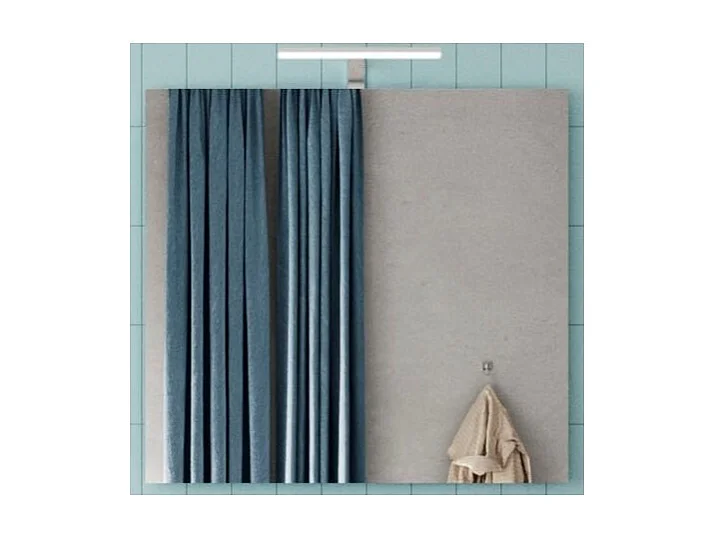 Miroir design KUBRICK – 80x75 cm avec LED – Blanc brillant