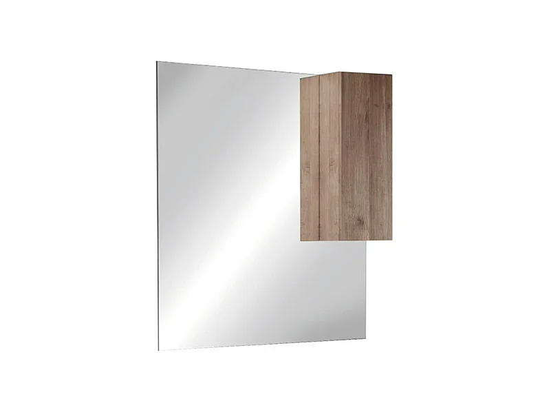 Miroir FRASSI – Chêne clair design avec rangement – L80 x H110 x P18 cm