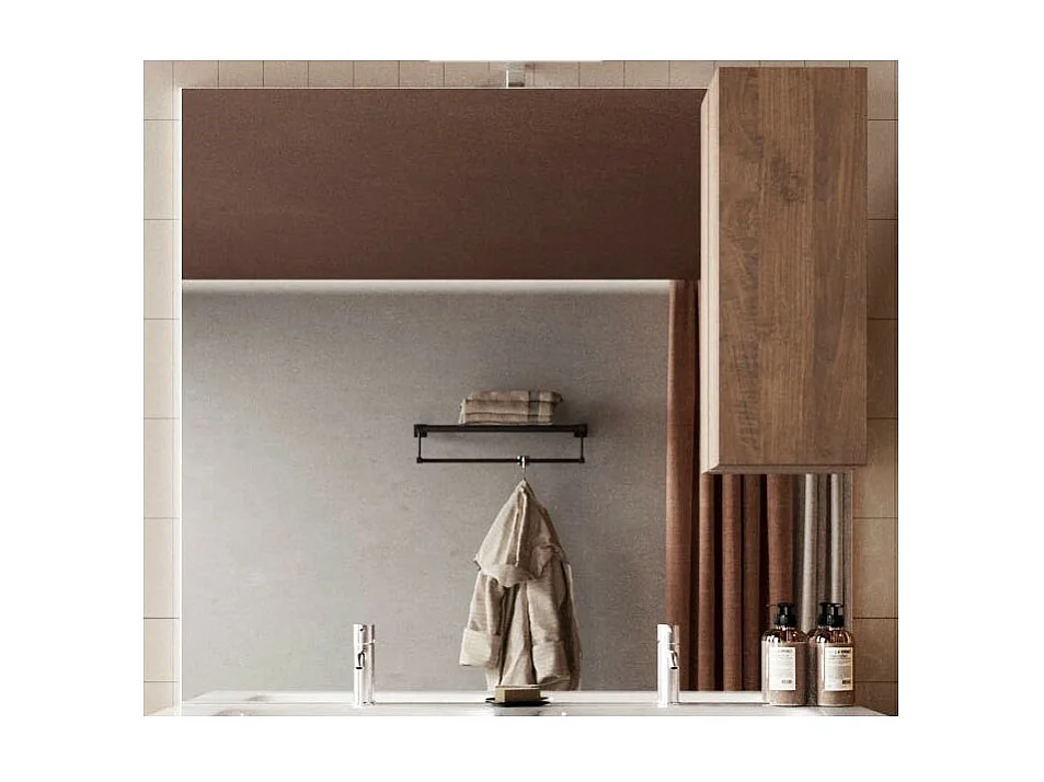 Designspiegel mit Stauraum, 80x110 cm, Kollektion FRASSI, Farbe helles Eichenholz