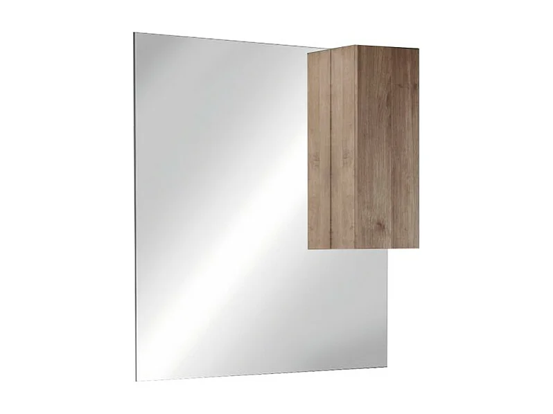 Design spiegel met opbergruimte, 100x110 cm, collectie FRASSI, kleur licht eiken
