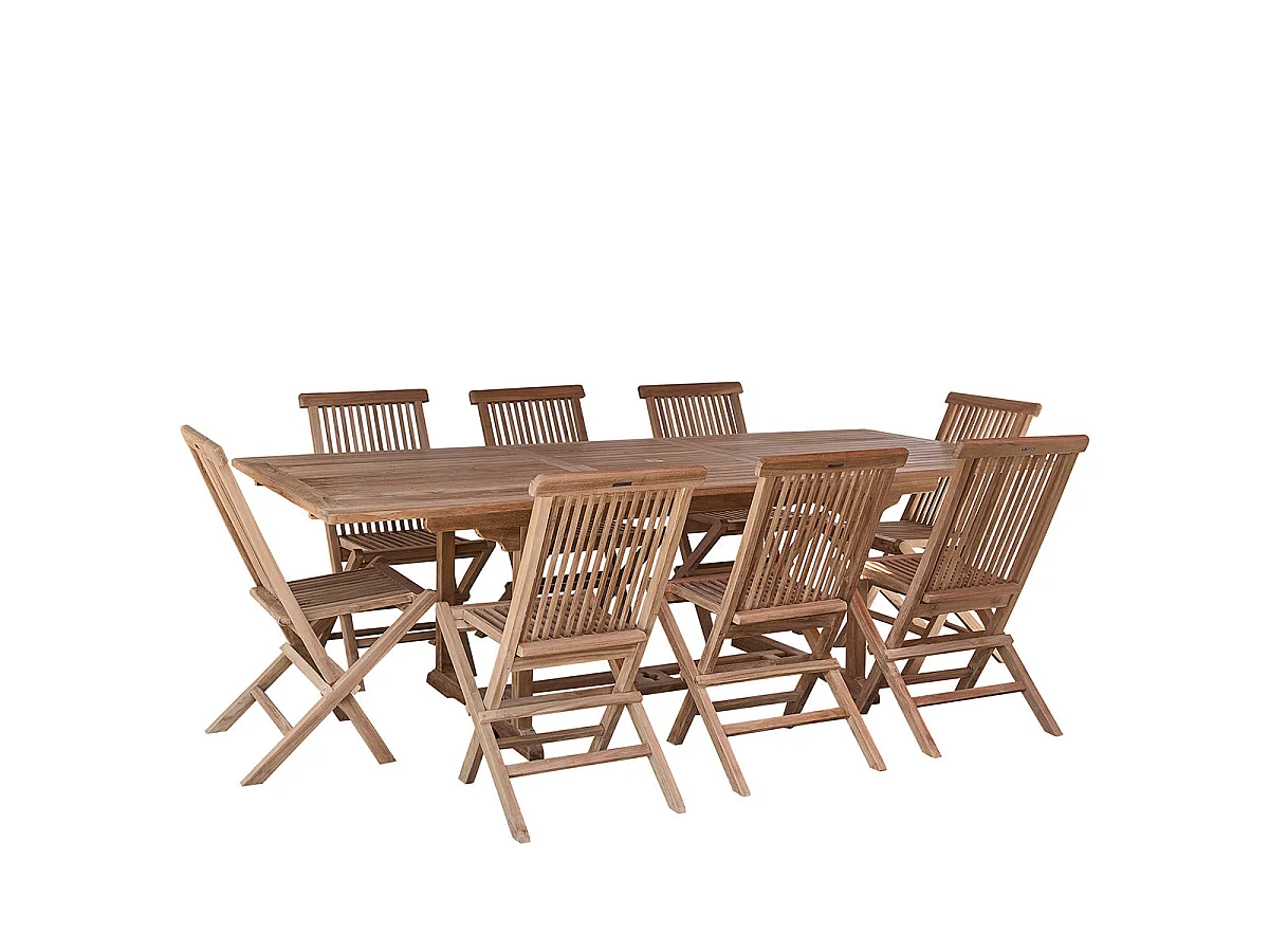Sedia da giardino pieghevole in teak massello