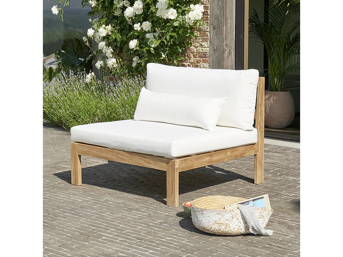 Salon de jardin bas en teck massif