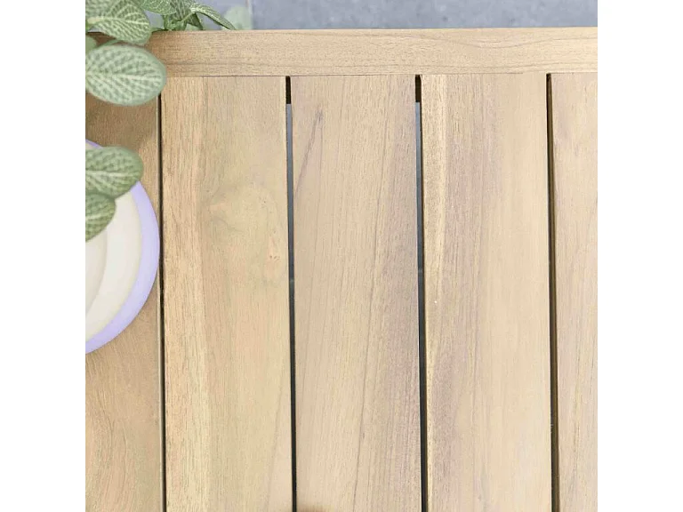 Salon de jardin 4/6 places en teck massif Blanc TOUQUET